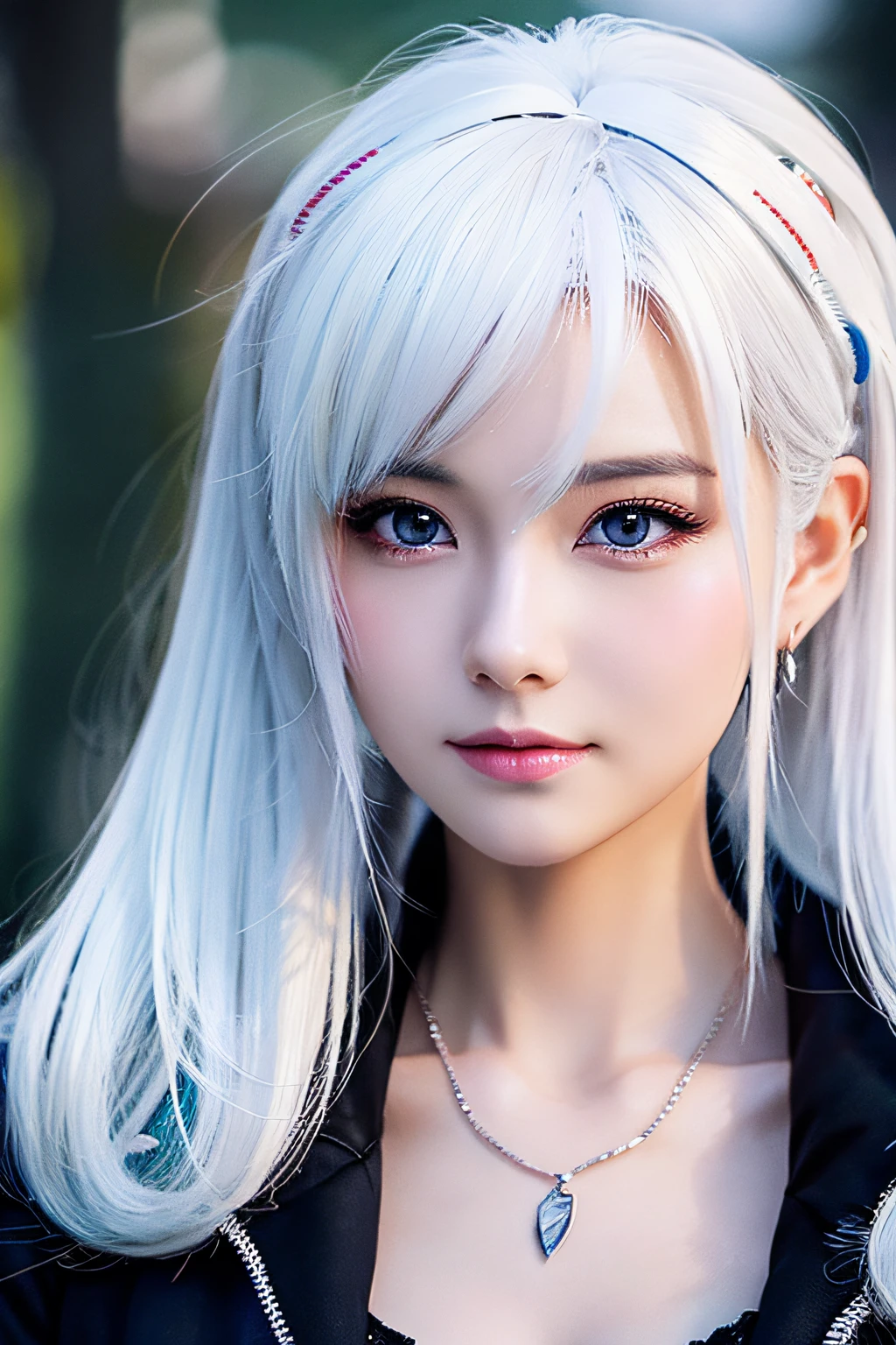 anime girl with white hair
