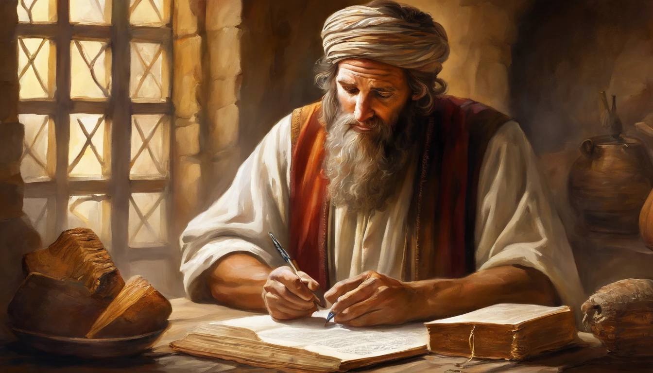 Jeremiah Writing the Bible 2,000 years ago