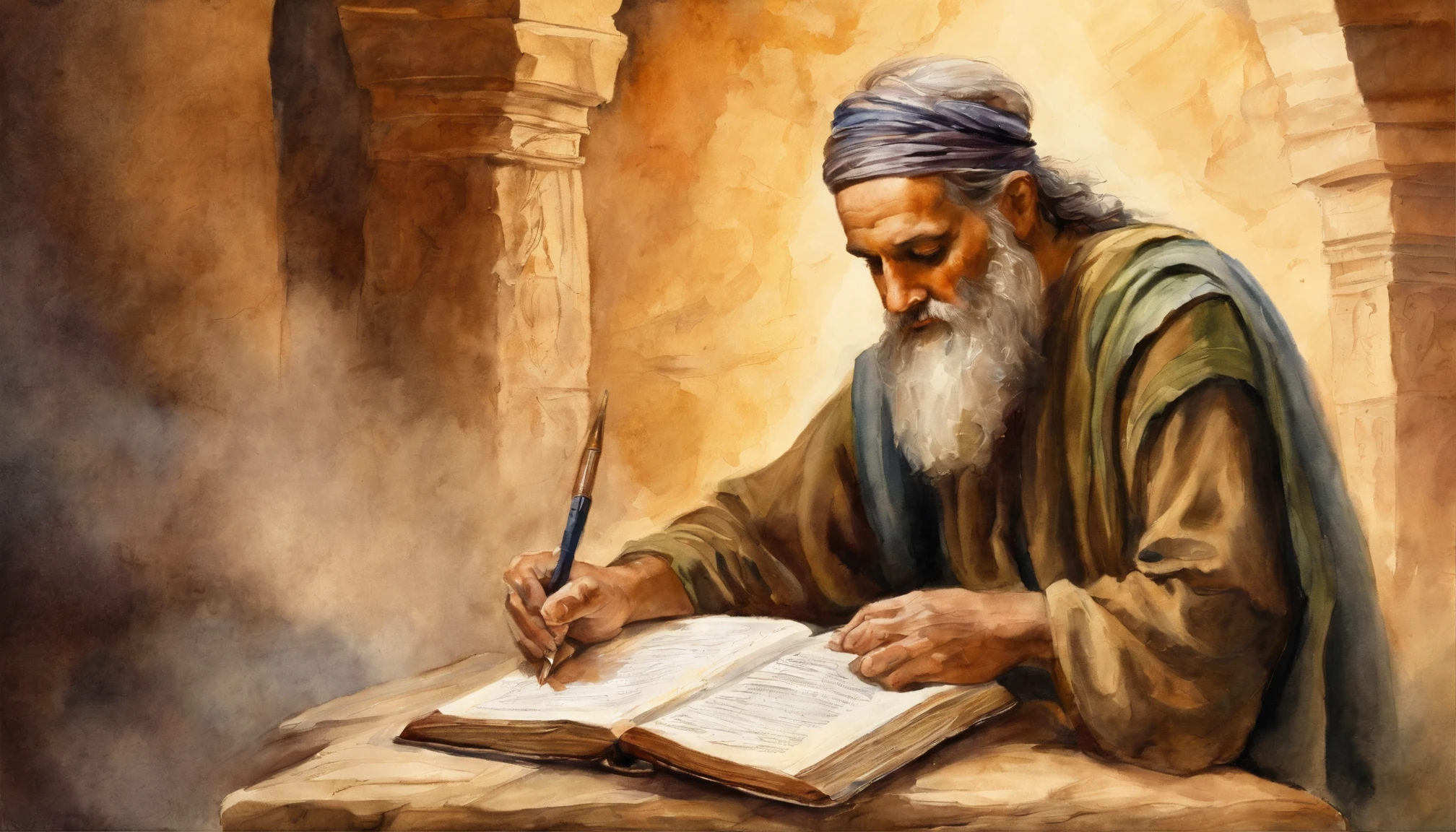 Jeremiah Writing the Bible 2,000 years ago