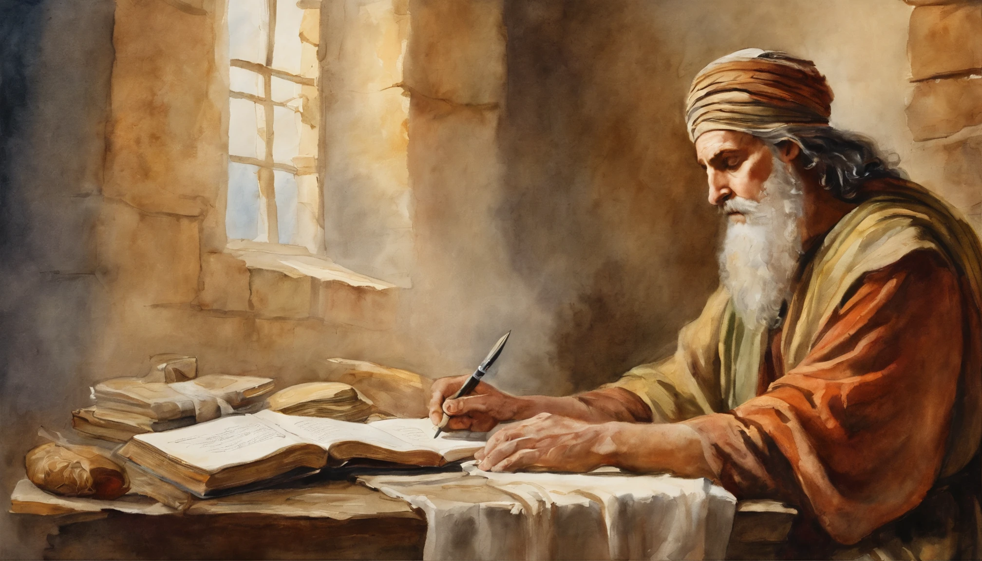 Jeremiah Writing the Bible 2,000 years ago
