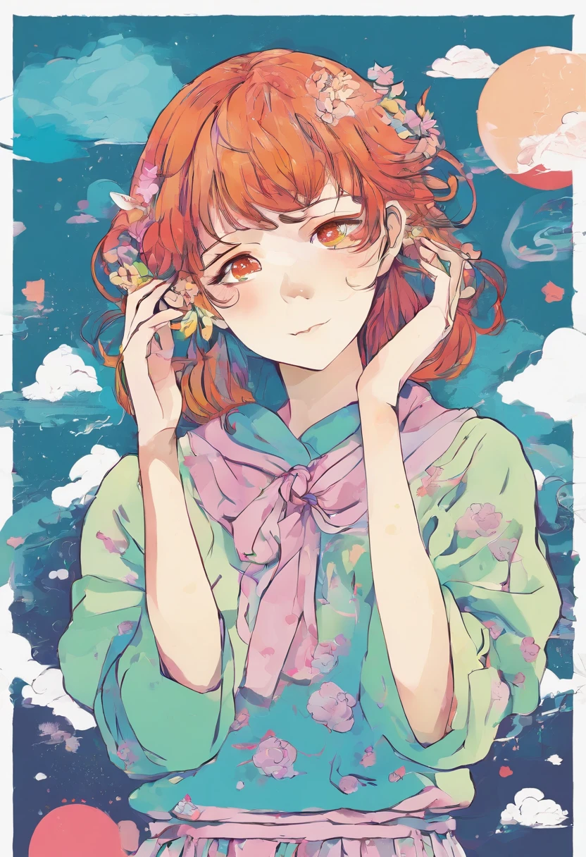 Gamine girl with bellyache