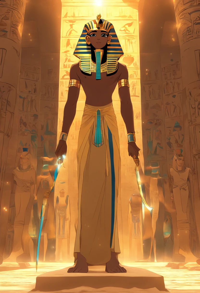 (((Ptah supreme Egyptian god))) best quality, very high resolution, 4K detailed CG, masterpiece, Egyptian mythology,Ptah,sun light,cosmic god, Ancient Egypt, standing pose, night, white clothes, Egyptian clothes , desert, Ancient Egypt, ((supreme god)), aesthetics, beautiful image, centered on screen, standing pose