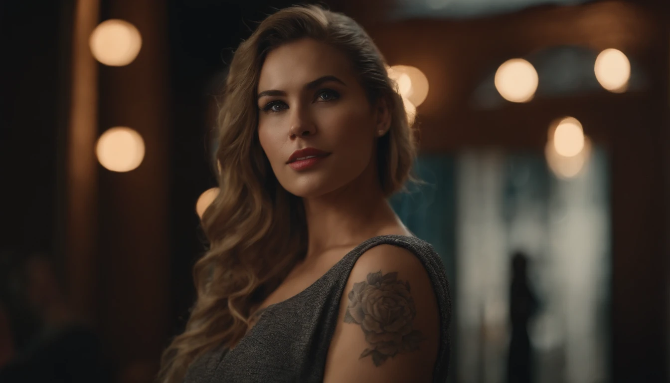 masterpiece, bestquality, High Quality, 1 girl, bara, Focus Girl, looking at the audience, Full body, Tattoo color, Good looking, The body looks great.., fine detail., Excellent anthomy.,