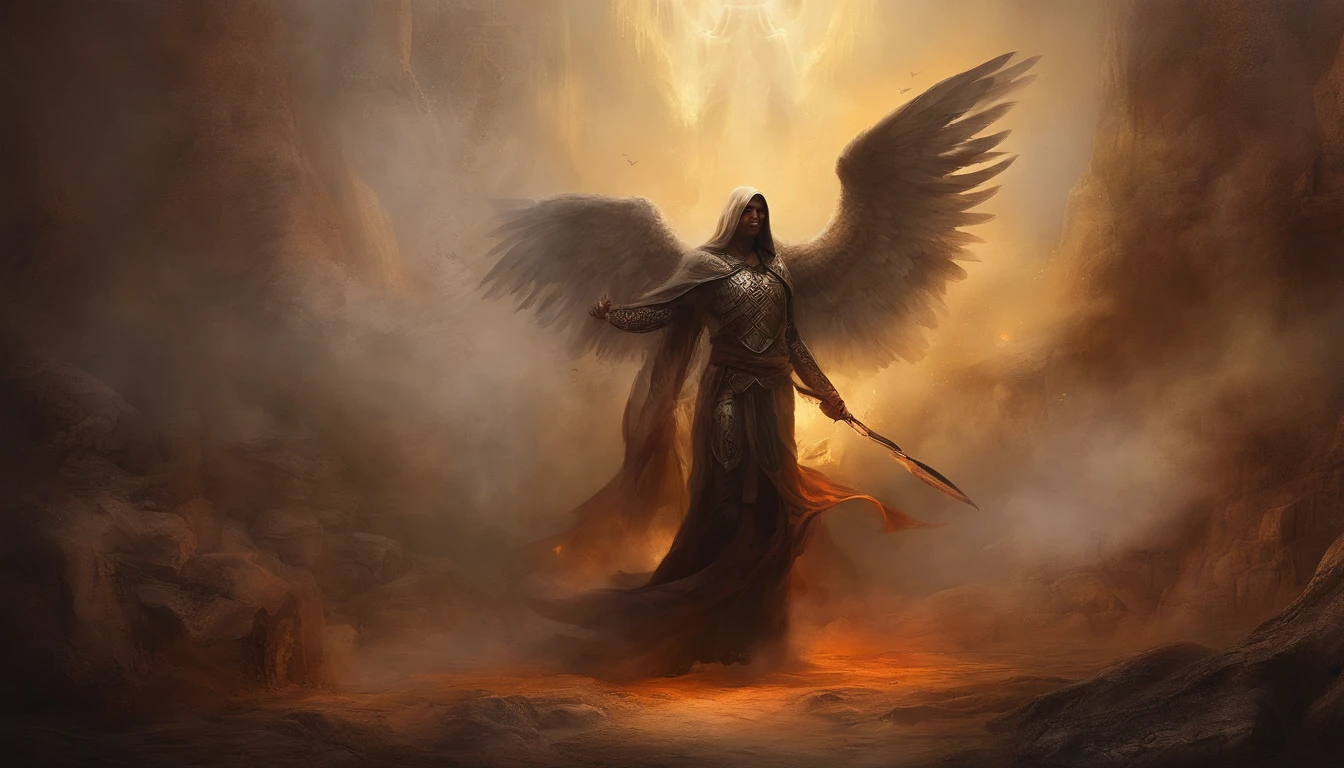 Angels and demons are in an idea,Pensamentos inatos,Um pensamento do inferno,Heaven and hell are fleeting。Cinematic image effects,anjo versus diabo,Cinematic image effects,profundidade de campos,Luz alta,luz real,Traching de raias,oc renderizado,hyper-realistic,melhor qualidade,Obras-primas 8K