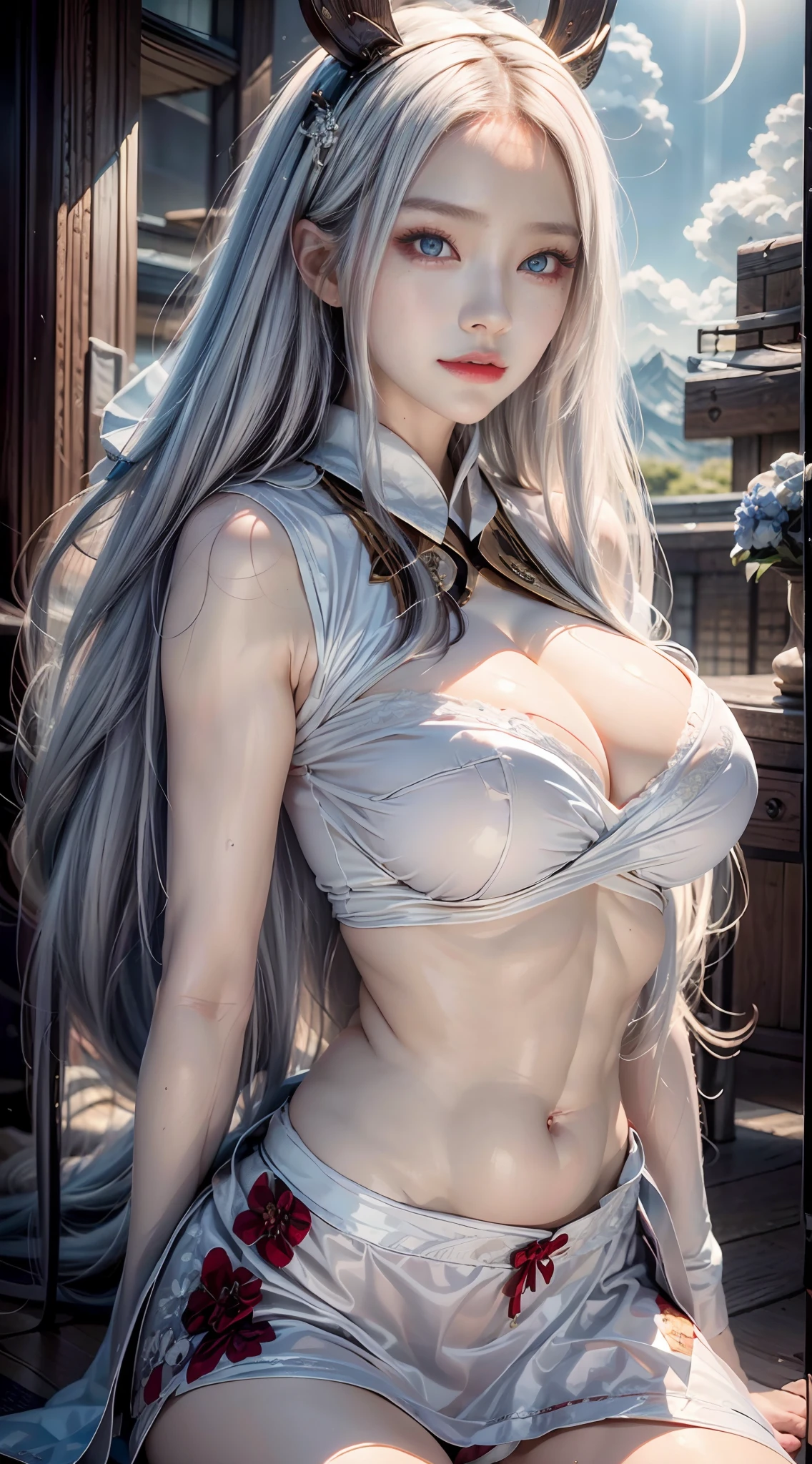 (best quality, masterpiece:1.2), white background, (gigantic breasts:1.2), realistic, big breasts, huge breasts, gigantic hips, thicc, long legs, thick thighs, fair skin, rosy cheeks, porcelain like skin, naked body, high heels, white liquid, (black hair:1.2), (bob:1.2), (blue eyes:1.2), big eyes, double eyelids, beautiful woman, smile, eyelashes, highly detailed face, arms behind head, squatting, spread legs, japanese goddess, japanese actress, japanese model,