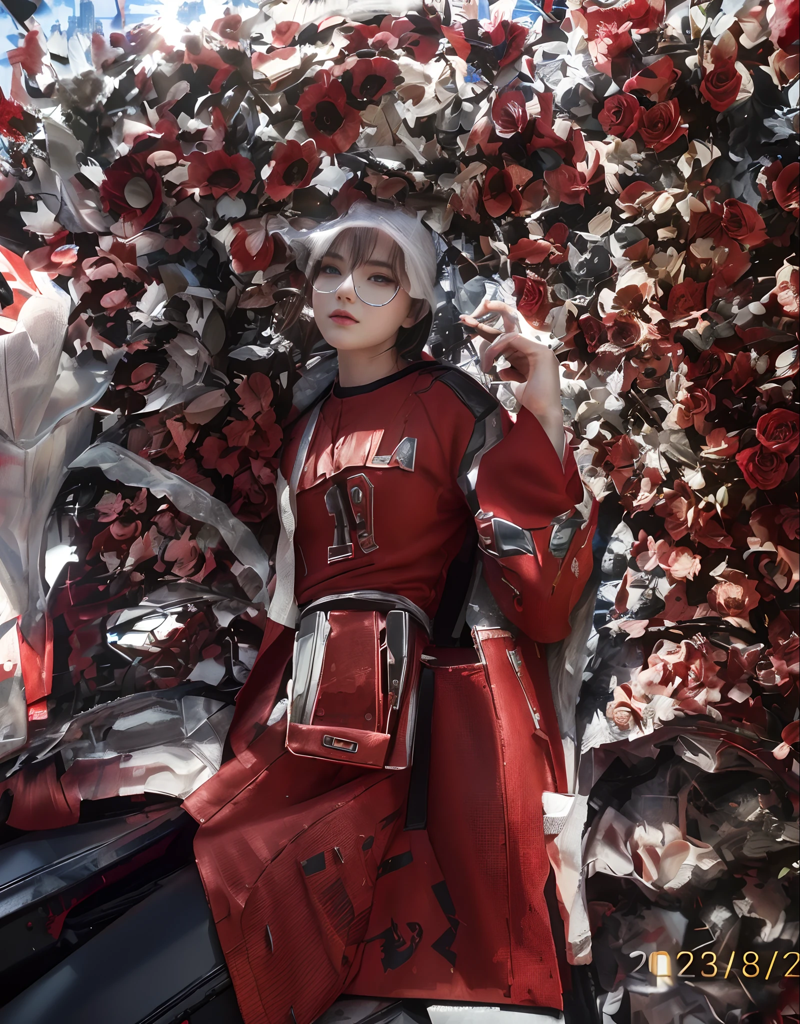 (1girl:1.3), Solo, (((Very detailed face)))), ((Very detailed eyes and face)))), Beautiful detail eyes, Body parts__, Official art, Unified 8k wallpaper, Super detailed, beautiful and beautiful, beautiful, masterpiece, best quality, original, masterpiece, super fine photo, best quality, super high resolution, realistic realism, sunlight, full body portrait, amazing beauty, dynamic pose, delicate face, vibrant eyes, (from the front), She wears Spider-Man suit, red and black color scheme, spider, very detailed city roof background, rooftop, overlooking the city, detailed face, detailed complex busy background, messy, gorgeous, milky white, highly detailed skin, realistic skin details, visible pores, clear focus, volumetric fog, 8k uhd, DSLR, high quality, film grain, fair skin, photo realism, lomography, futuristic dystopian megalopolis, translucent