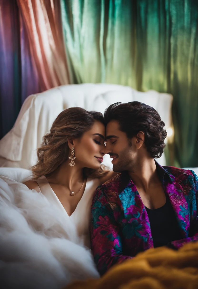 Casal gay na cama