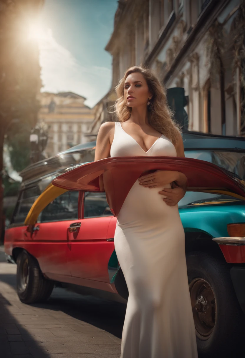 Woman with breast milk larger than car