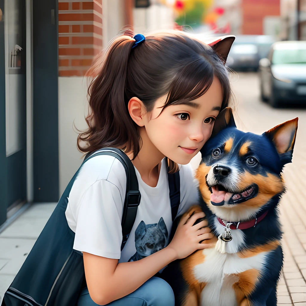 A girl thinking shes a dog so she has on