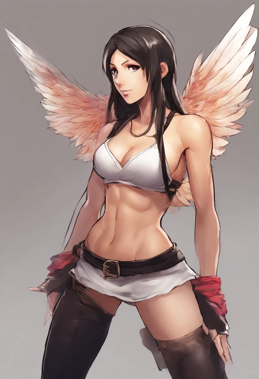 Tifa working out topless