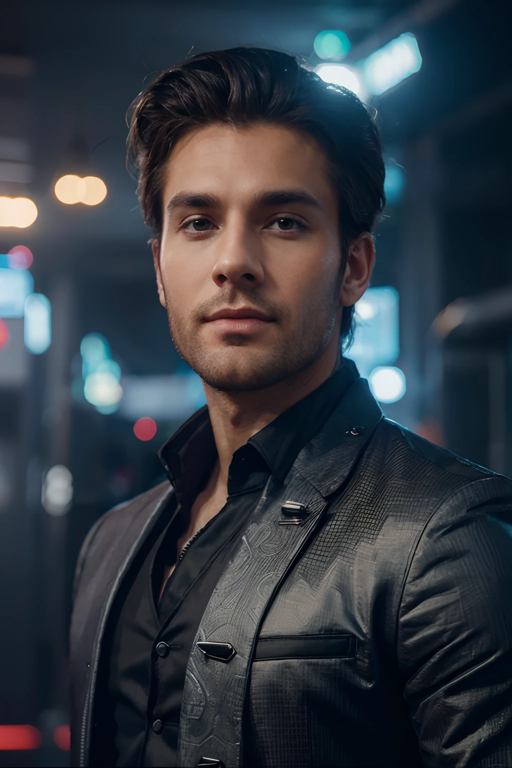 Futuristic background,high quality 8k handsome long hair,
