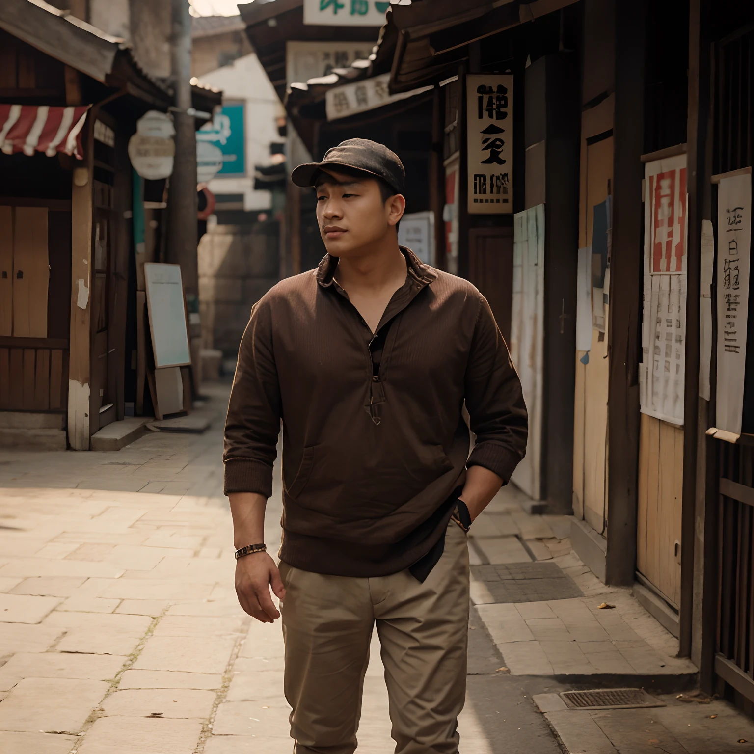 Chang background,  handsome boy,  realistic face