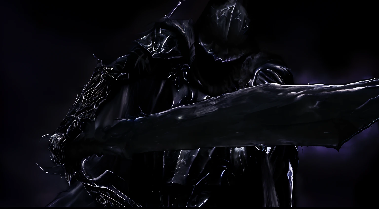 there is a man in a black suit holding a sword, dark soul concept, dark soul concept art, dark souls knight, the dark souls knight, dark soul armor concept, dark souls art, artorias, reaper of night!!!!, dark souls art style, berserk skullknight black armor, dark souls concept art, infinity blade concept art, dark armor