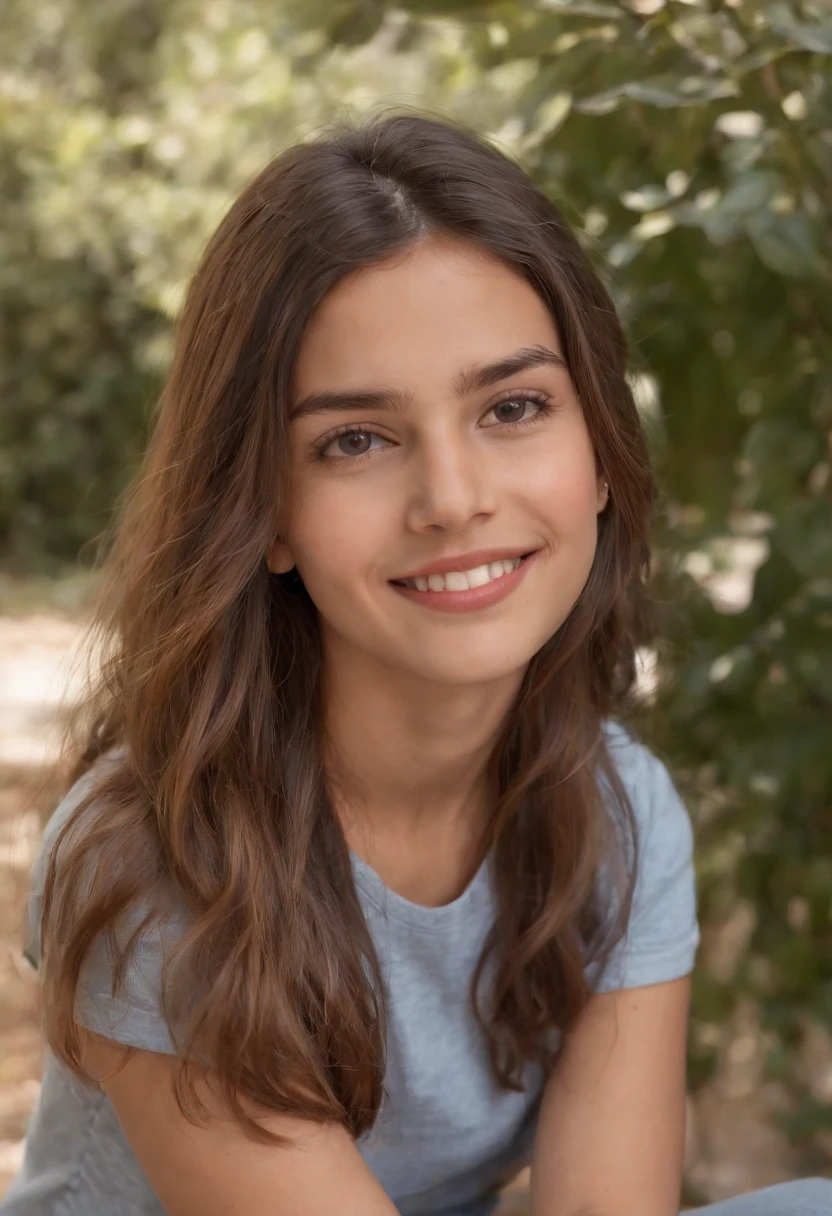 Sofia is a 12-year-old girl full of energy and curiosity. She has shiny brown hair that falls in waves down to her shoulders, And his expressive eyes are the color of the sky on a sunny day. Ela tem um sorriso contagiante que ilumina qualquer lugar em que entra. Their height is average for their age, And she's agile and athletic.
Sofia likes to wear colorful and comfortable clothes, and is known for its laid-back style. Normalmente, You'll see her wearing worn-out jeans, camisetas estampadas com personagens de seus livros e filmes favoritos, and a pair of practical sneakers for all the adventures life has to offer.
Ela tem um entusiasmo contagiante por aprender, explorar e experimentar coisas novas. He always carries a sketchbook and a pencil with him, because he loves to scribble his thoughts and create illustrations for his stories. Sofia is a loyal friend and is always ready to help others. Your diary is your refuge, where he records his experiences and reflections on the world around him, tornando-o uma janela para sua alma criativa e curiosa.
