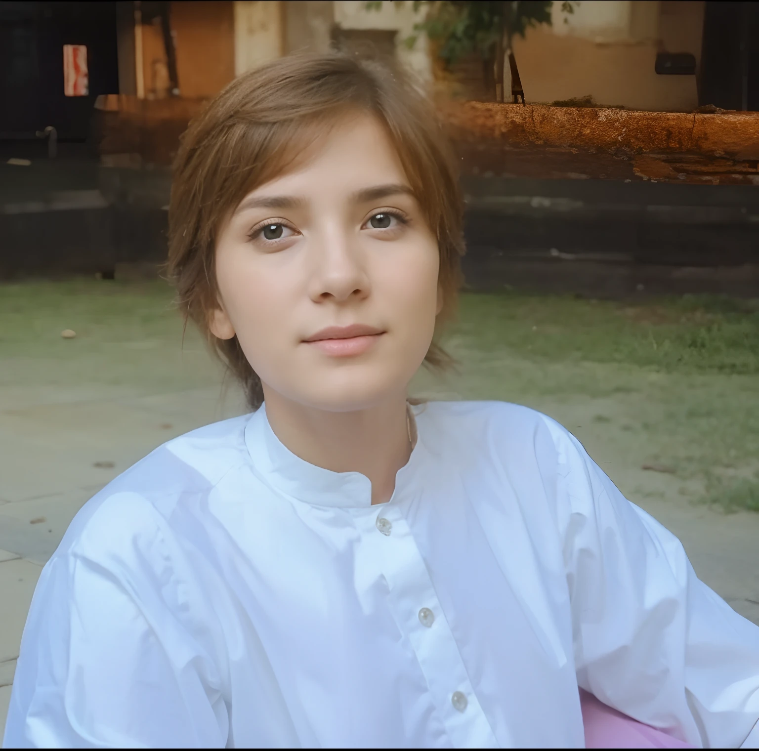 Change background. Realistic face