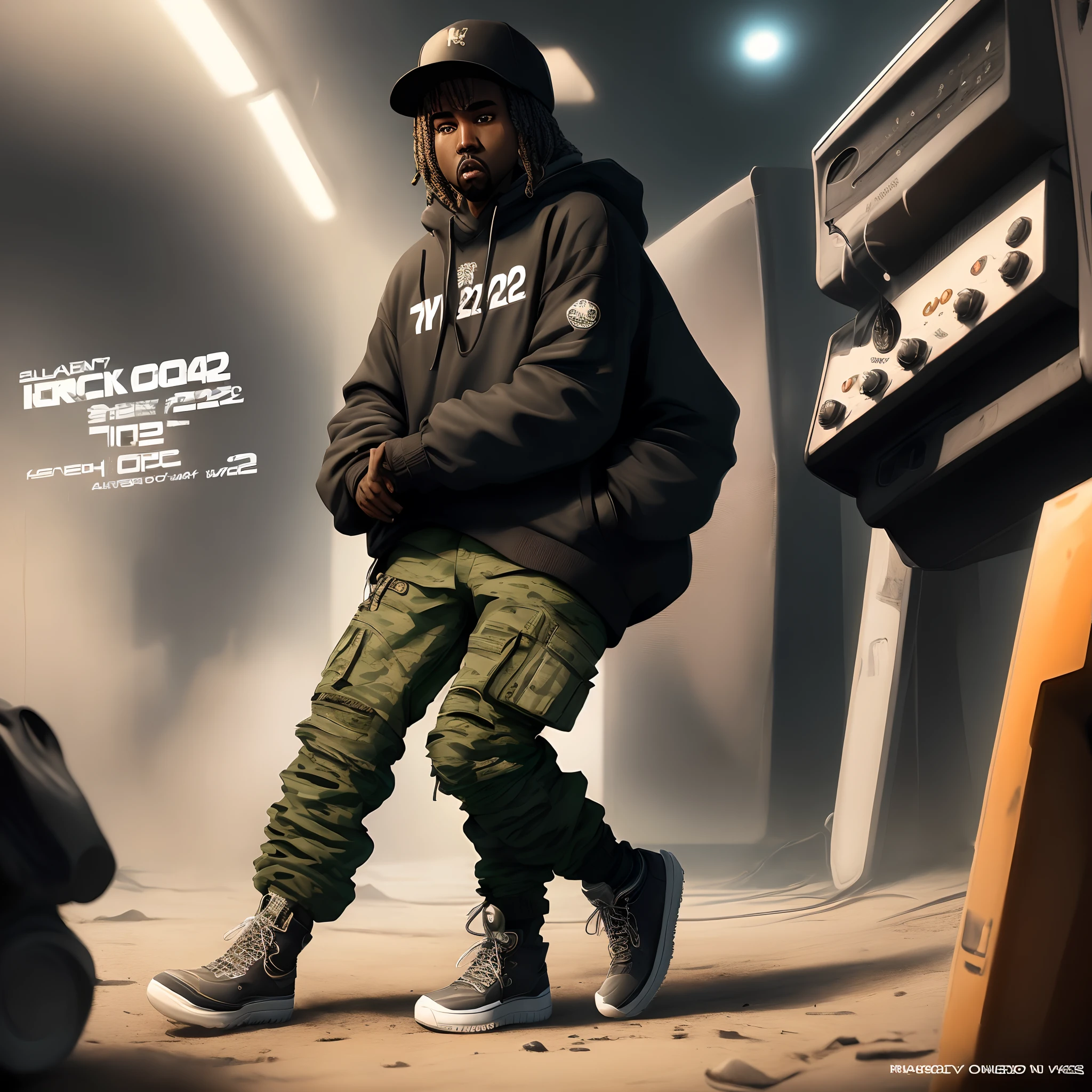 Kanye West song cover for a song called 2025 and is about black ops 2