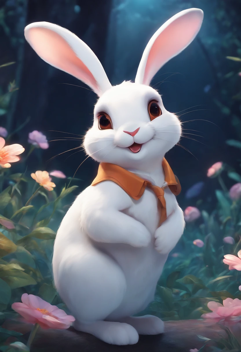 round animal anime cartoon rabbit short leg short hand oval