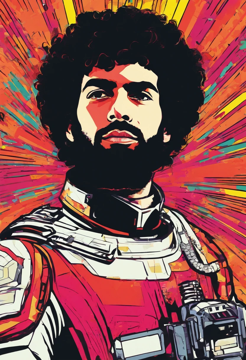 Mohamed Salah Star Wars Superhero Like lions in lions Liverpool Thick curly hair Beard Deadly weapon