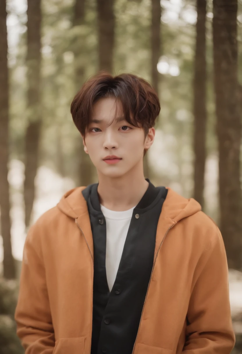 Jungkook, roupa laranja, cadeia, realista