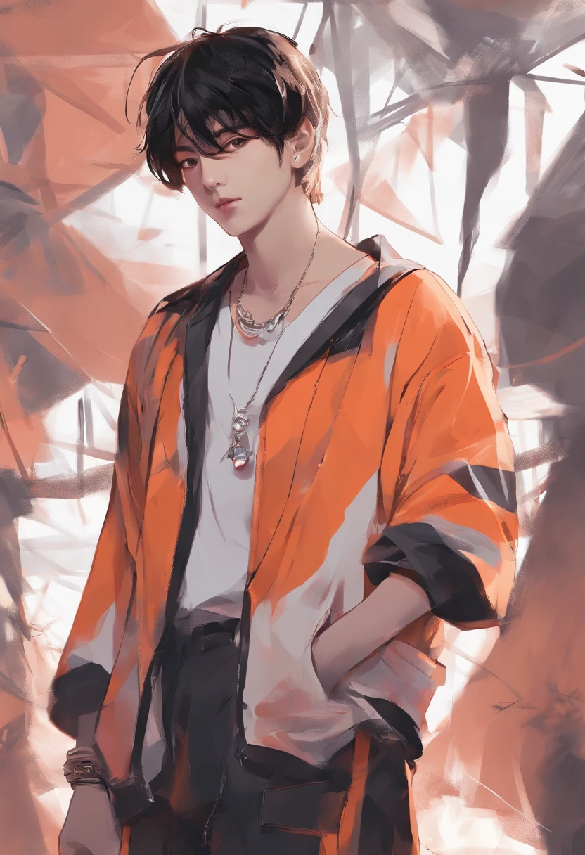 jeon jungkook, roupa laranja, cadeia, realista (bts)