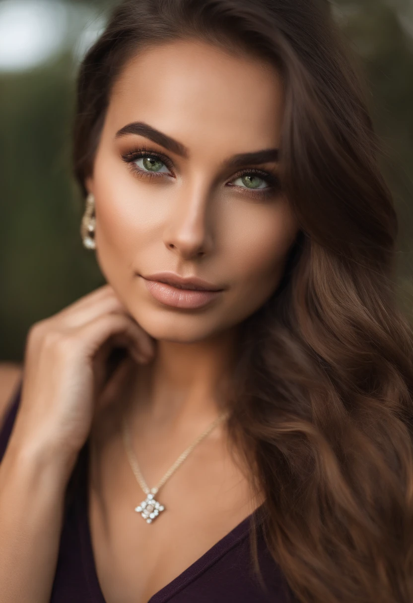 32 year old arafed woman with a white tank top and necklace, fille sexy aux yeux verts, Portrait Sophie Mudd, cheveux bruns et grands yeux, selfie of a young woman, Yeux de chambre, Violet Myers, sans maquillage, maquillage naturel, looking straight at camera, Visage avec Artgram, Maquillage subtil, Superbe photo du corps entier, piercing green eyes, de face, pose attrayante, fille mignonne, sexy pose, Image du corps entier, corps entier, Prise de vue du corps entier, brunette goddess, 4k UHD detail, pose satisfaite, Pantalon en cuir, appareil photo canon 8mm