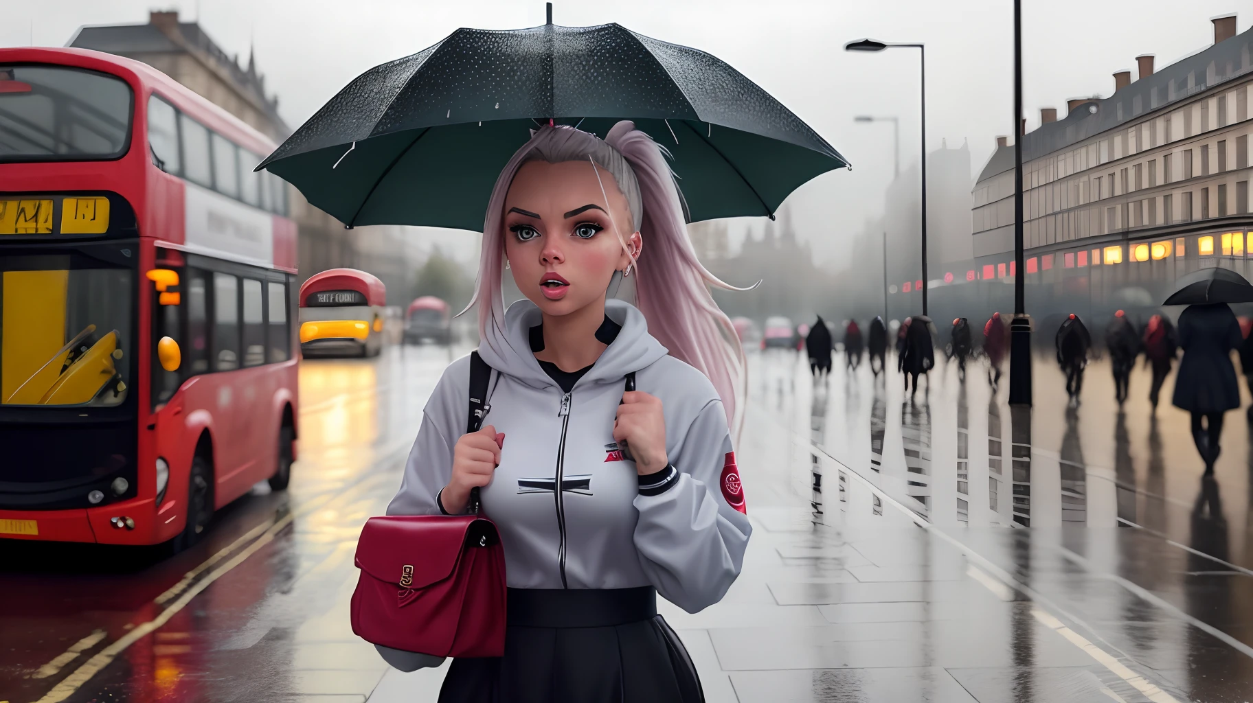 Liv Morgan in London Rain