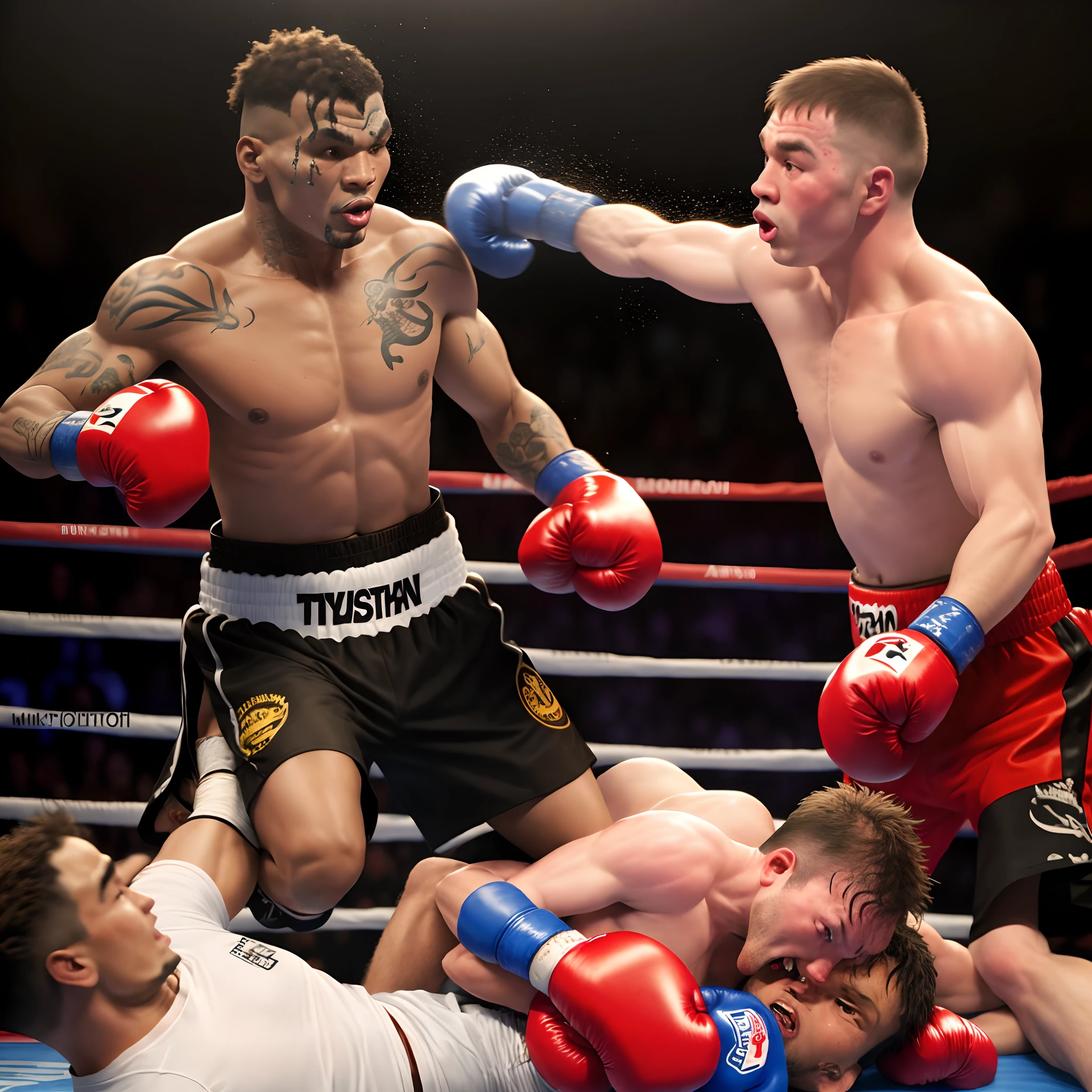 Mike Tyson punching a