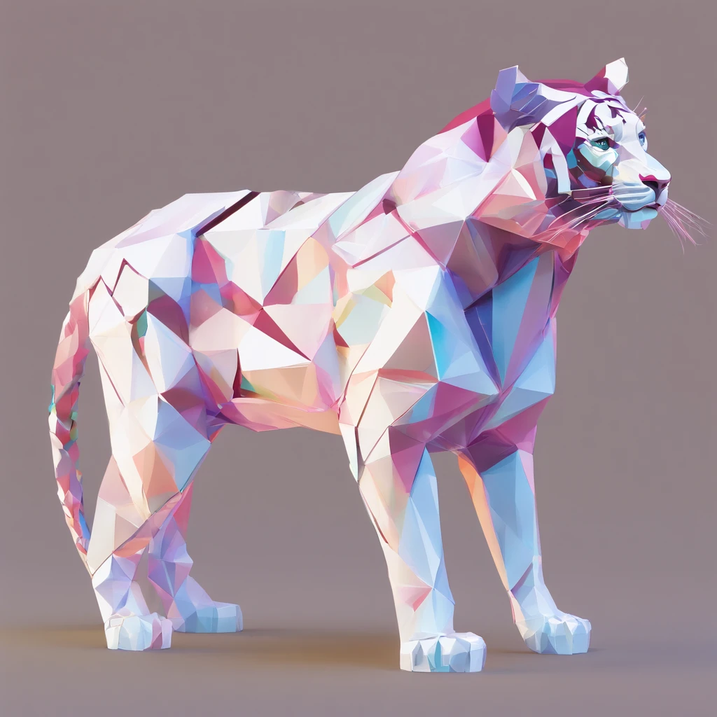 Alinhamento perfeito, Tigre pequeno bonito usando uma jaqueta,vasos de cristal,Rosa flor, wearing sunglasses, alegria, Standing position, beleza abstrata, Centrado, looking at the camera, Facing the camera, nearing perfection, Dynamic, altamente detalhado, liso, foco nítido, 8k, high-definition resolution, illustration, arte de Carne Griffiths e Wadim Kashin, fundo branco