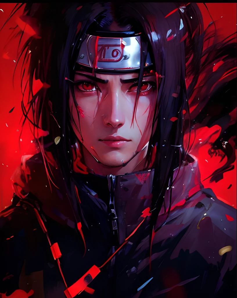 Hyperrealistic version of Itachi Uchiha, hyperdetailled, hyperrealistic