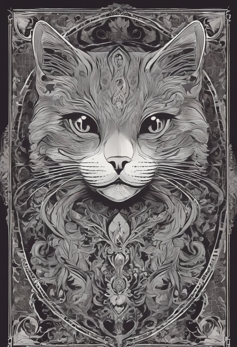 Anthropomorphic gray cat, olhos amarelos do gato, um rasgo em sua orelha, camisa branca simples, jaqueta marrom neutra, almofadas de pata cor-de-rosa, Smooth expression, sorriso suave