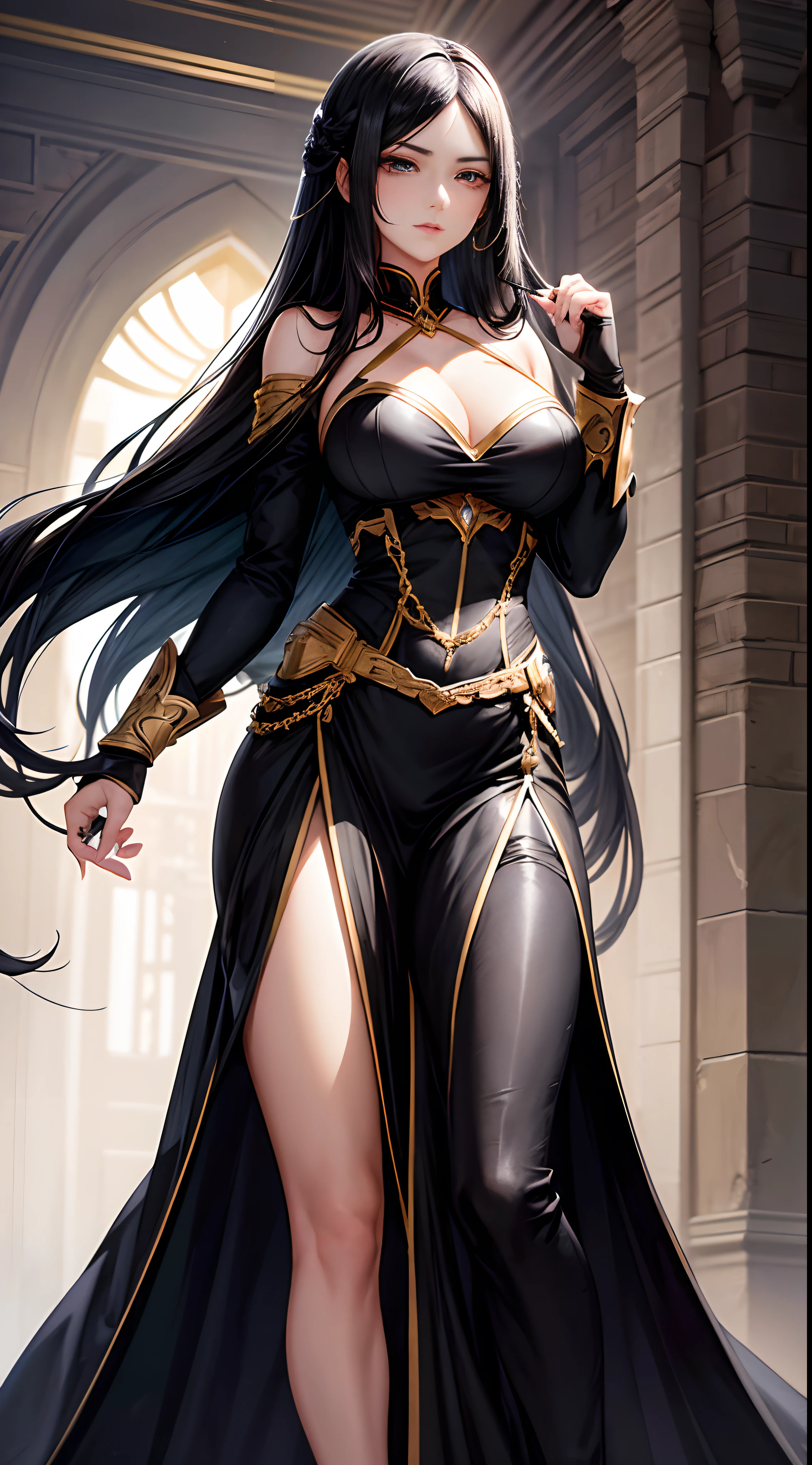 "Vayne + Lucian mesclado, Liga das Lendas, Detalhes minuciosos, alta qualidade, An incredibly detailed and well-executed illustration, dynamic poses and intense expressions. Thematic background "