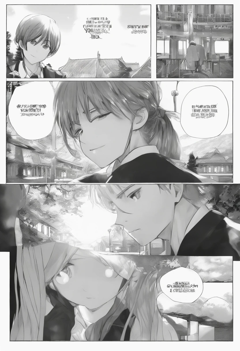 Korean manga male and female protagonists kiss in sunset hug in dimly lit room