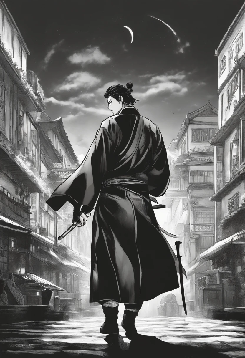um desenho de um homem com um peito grande e um peito grande, kentaro miura manga art style, kentaro miura manga style, manga style of kentaro miura, oda non, Furio Tetesschi, cara bonito na arte demon slayer, Kazuya Tsurumaki, Shikanosuke Yagaki, Taisho Romano e feliz