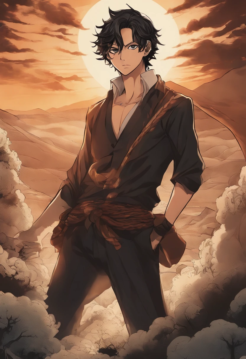 um desenho de um homem com um peito medio e um peito medio, kentaro miura manga art style, kentaro miura manga style, manga style of kentaro miura, oda sim, Furio Tetesschi, cara bonito na arte demon slayer, Kazuya Tsurumaki, Shikanosuke Yagaki, Taisho Romano ,feliz estilo one piece