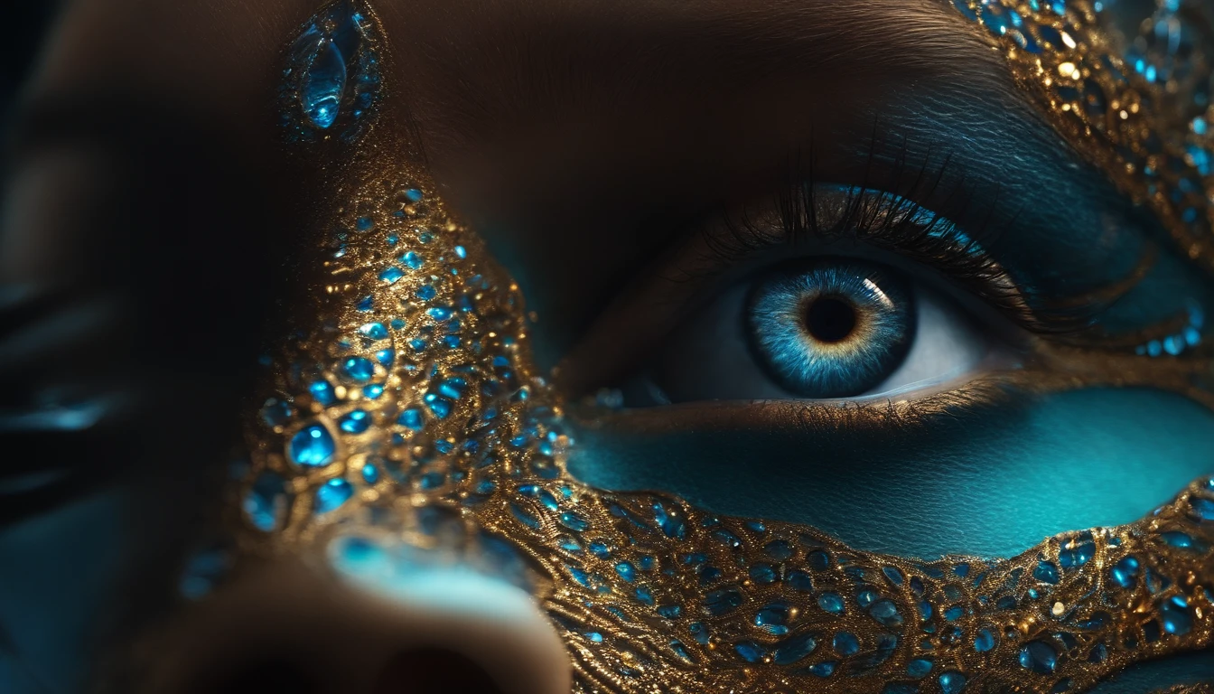 Cosmic Man, olhos claros brilhantes, Biomechanicals, estranho, sombrio, cores vermelhas com pretos, light particles, com luz brilhante, Mshiff, Arte do papel de parede, Papel de parede UHD