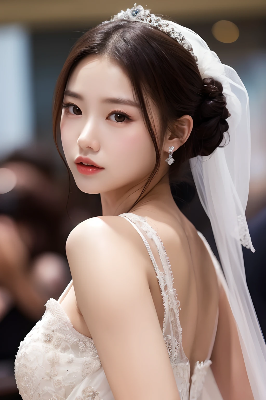 (extra detailed body、extra detailed face、best qualtiy:1.2)、femele、looking at the viewers、(Wedding Dresses)