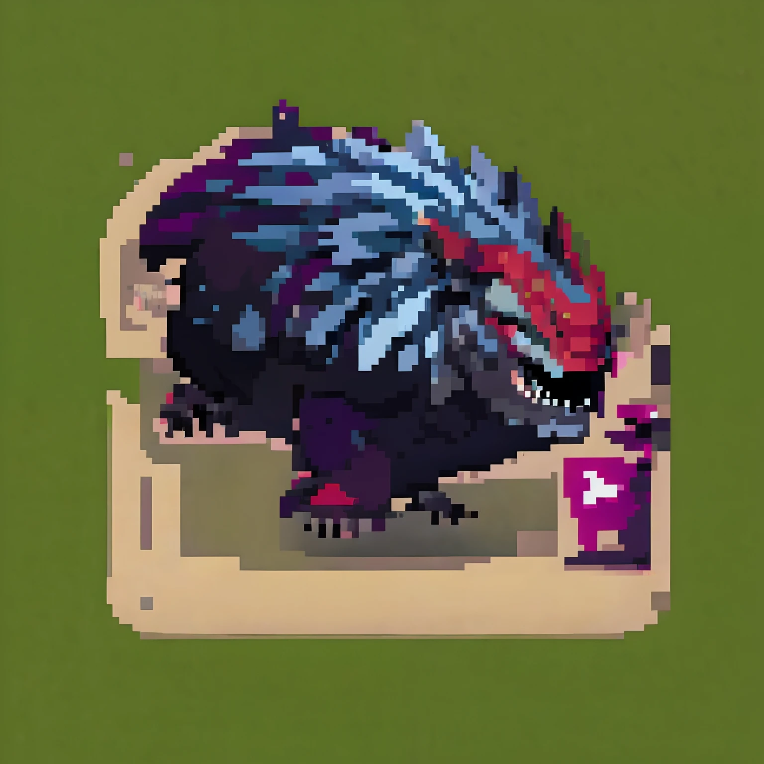 half dragon with black onyx scales