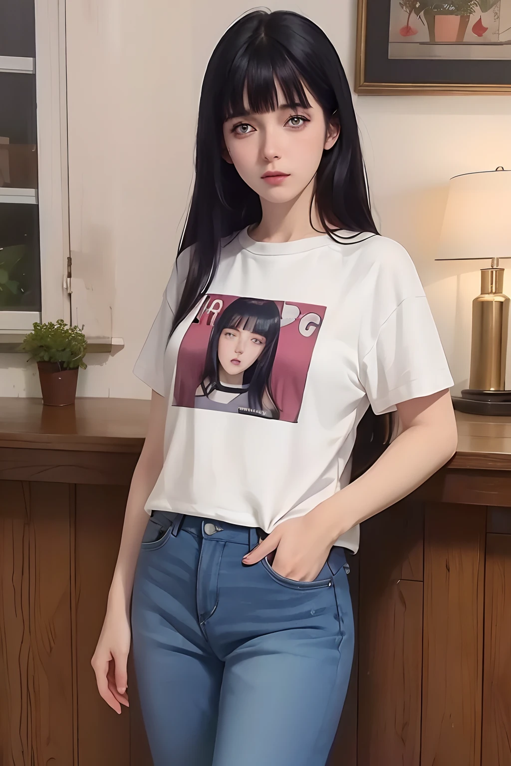 ultra-realistic realism， Ray traching， realisticlying， hyper HD， high detal， 32k， best qualtiy， textureskin，1girl，disdain，whaite hair，orthofacial，smokeing，sportrait，looking at viewert，Facial portrait ,photos anime in realistic,Hinata Hyuga and anime, Naruto , realistic Lux 1girl