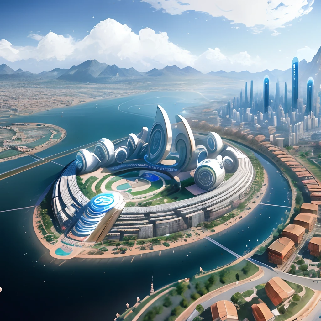 shambala city, futuristic advance megapolitan city