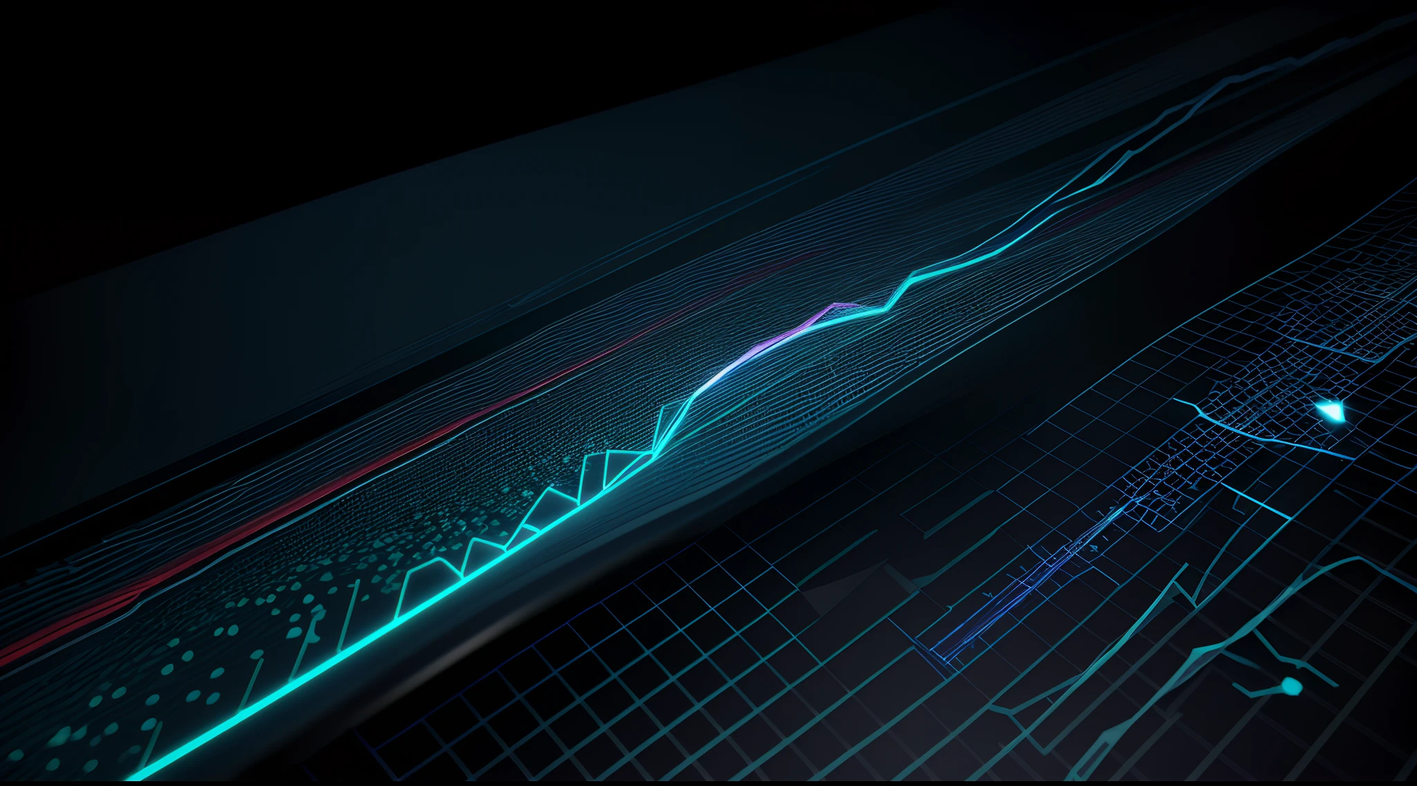 Engaging 3D visualization featuring stunning graphs、glinting