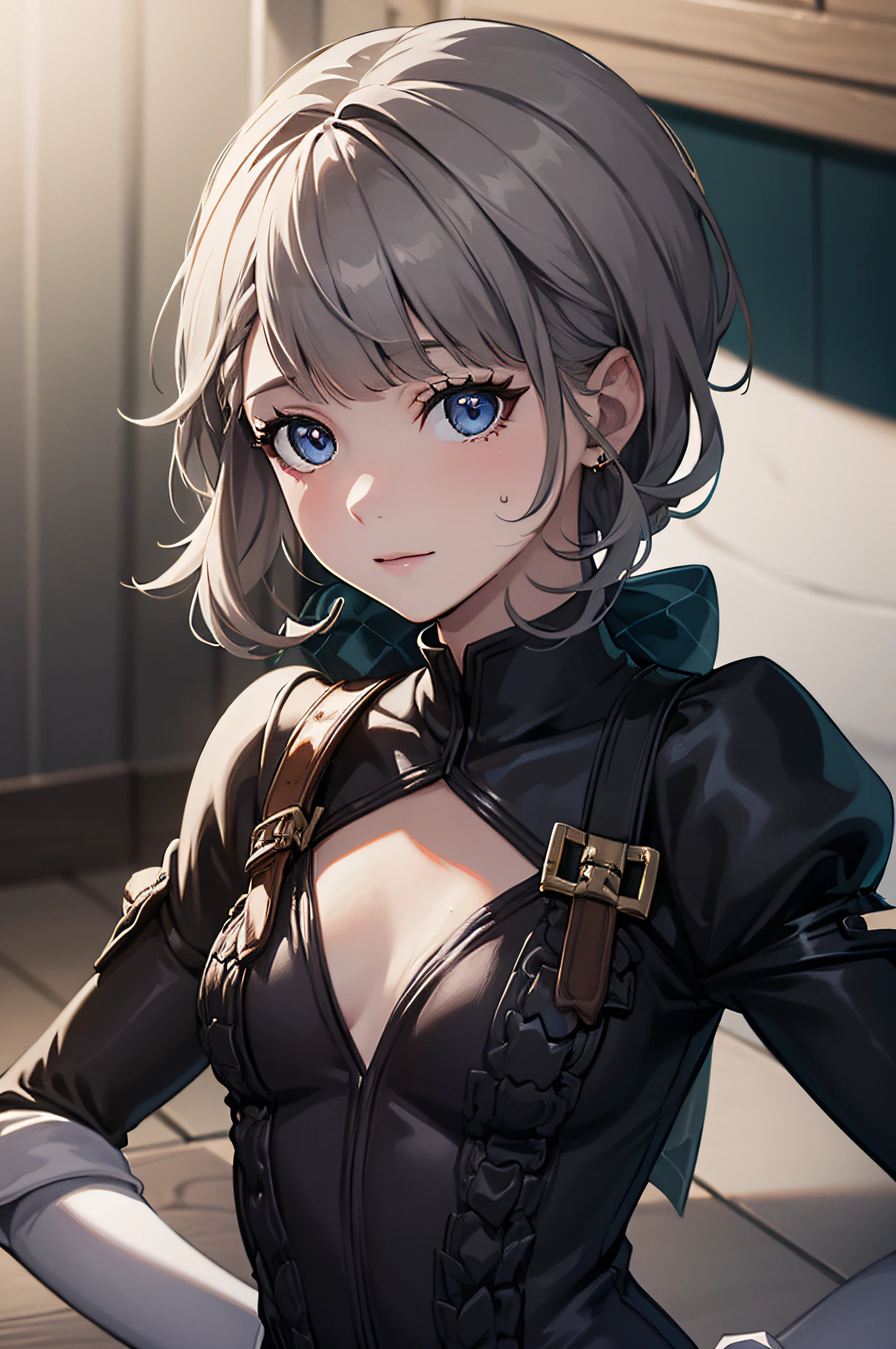 Adult girl standing and looking at the camera, The girl is dressed in tight clothes, pony tail, High-quality beautiful eyes, beatiful face, High Quality Face, The sky, Wet waist, Slender figure, Appearance of the model, confusion, sexuality, Cute beautiful anime woman, detailed digital anime art, beautiful anime girl, beautiful anime girl, Anime with small details, Best Quality, Masterpiece, Ultra-detailed, Beautiful, hight resolution, Original,CG 8K ультрареалистичный, perfect artwork, beatiful face, Face Clean, Skin, hyper realistic, Ultra Detailed, A detailed eye, dramatic  lighting, (Realistic) Realistic, Full HD, Best Quality, Best Quality, Beautiful lighting, (8k wallpaper of extremely detailed CG unit), High Details, sharp-focus, The art of dramatic and photorealistic painting, beautiful smile, little chest,