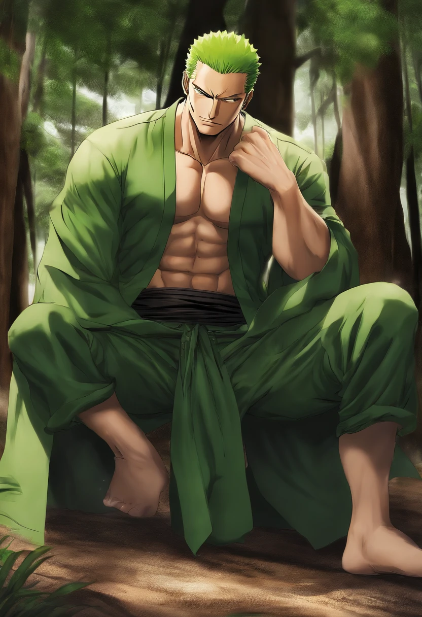 Roronoa zoro huge cock handjob