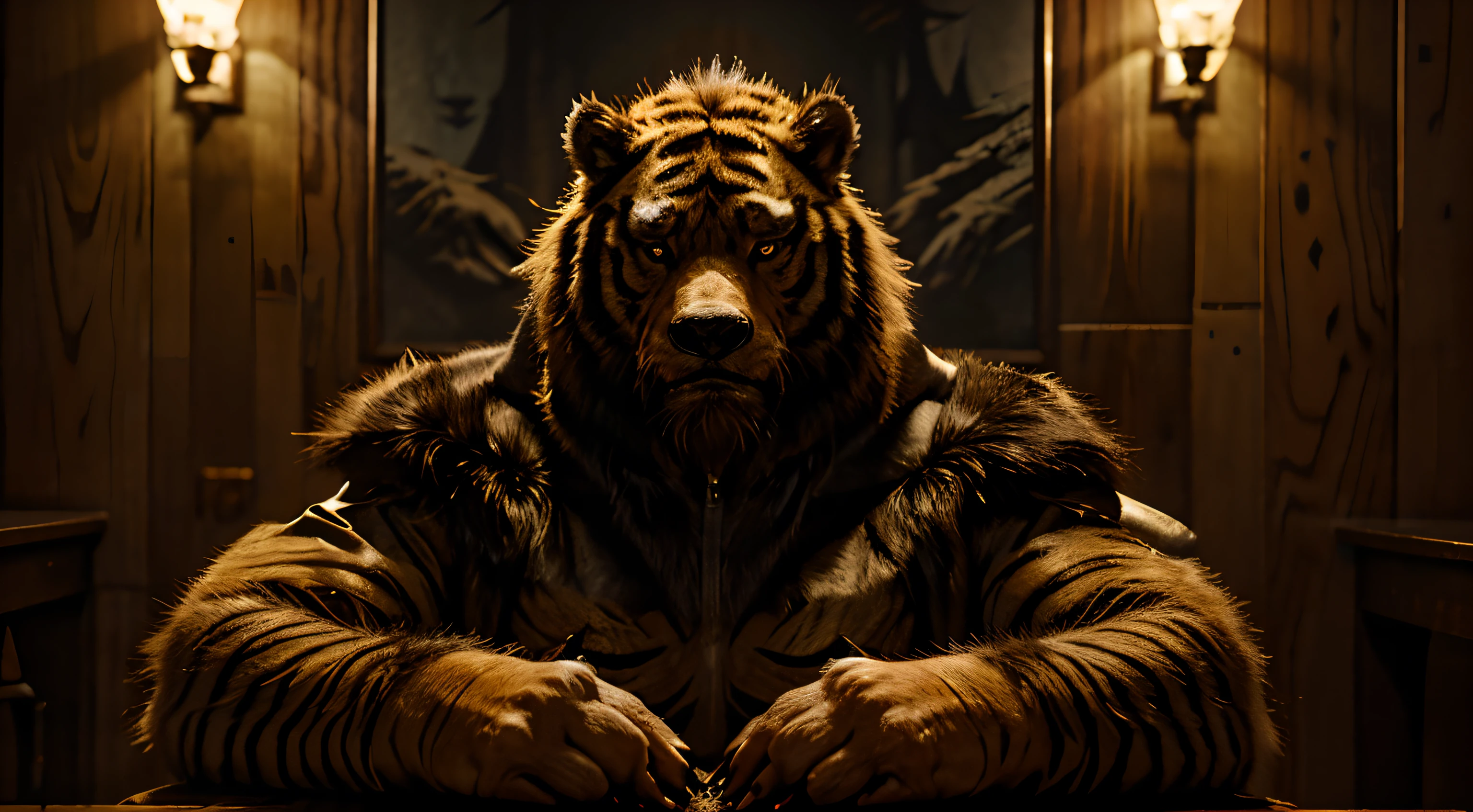 Black fur cloak