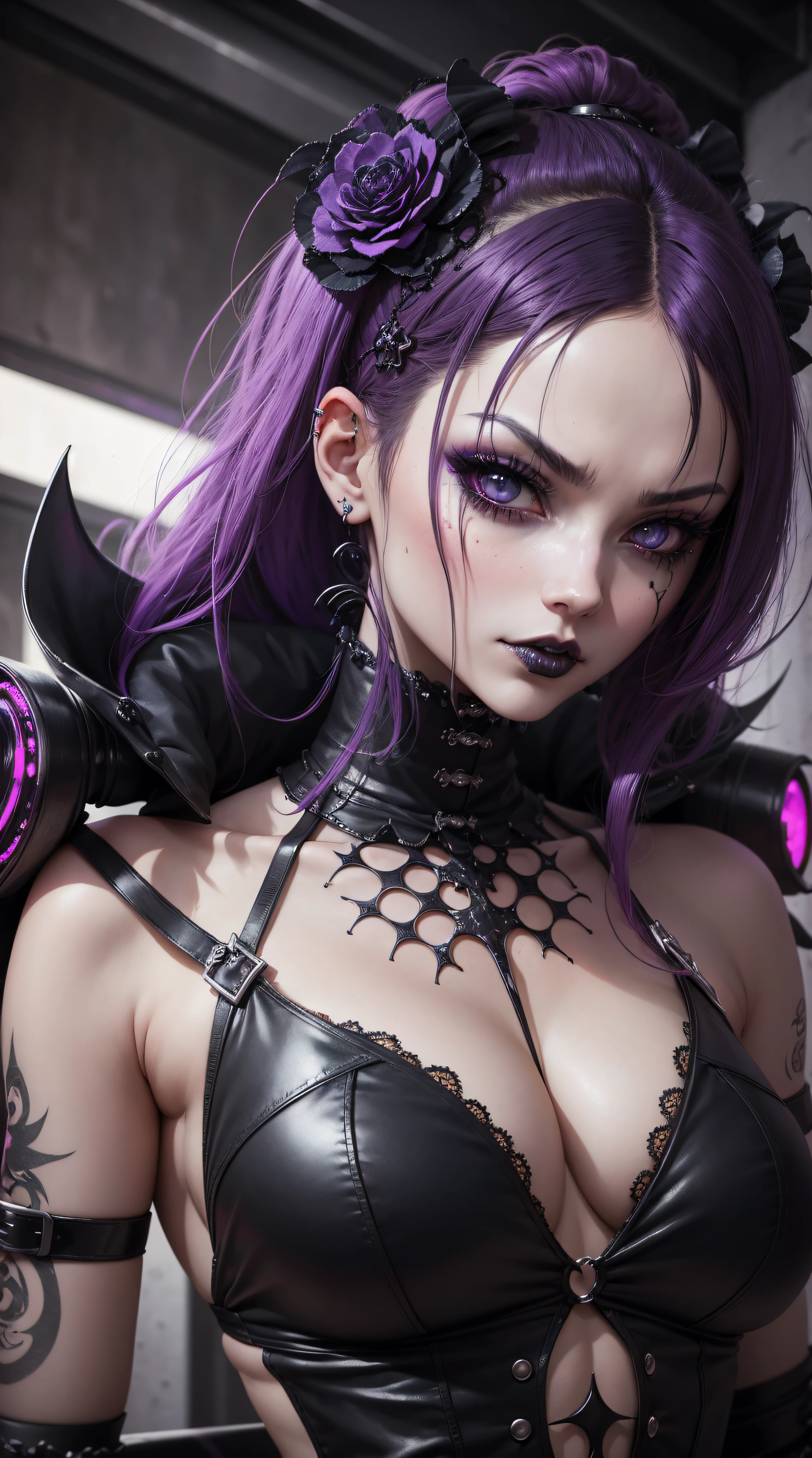 a close up of a person with a weird face and nails, gothic maiden anime girl, gothic - cyberpunk, cyberpunk horror style, gothic art style, detailed digital anime art, gothic art, demon anime girl, gothic girl face, anime style 4 k, dark art style, anime cyberpunk art, gothic aesthetic, 1 7 - year - old anime goth girl, gothic horror vibes