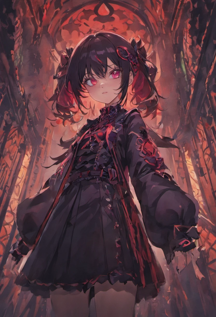 goth girl, olhando pra frente