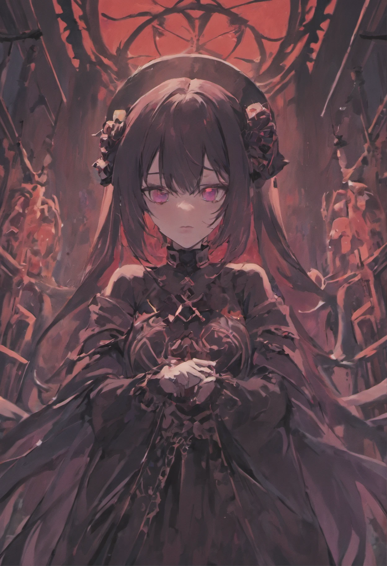 goth girl, olhando pra frente