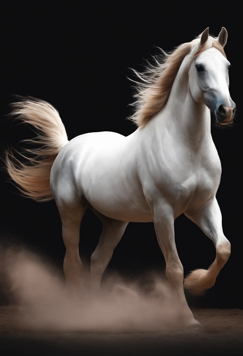Create a horse logo to symbolize independence. there is a bright blush on the head