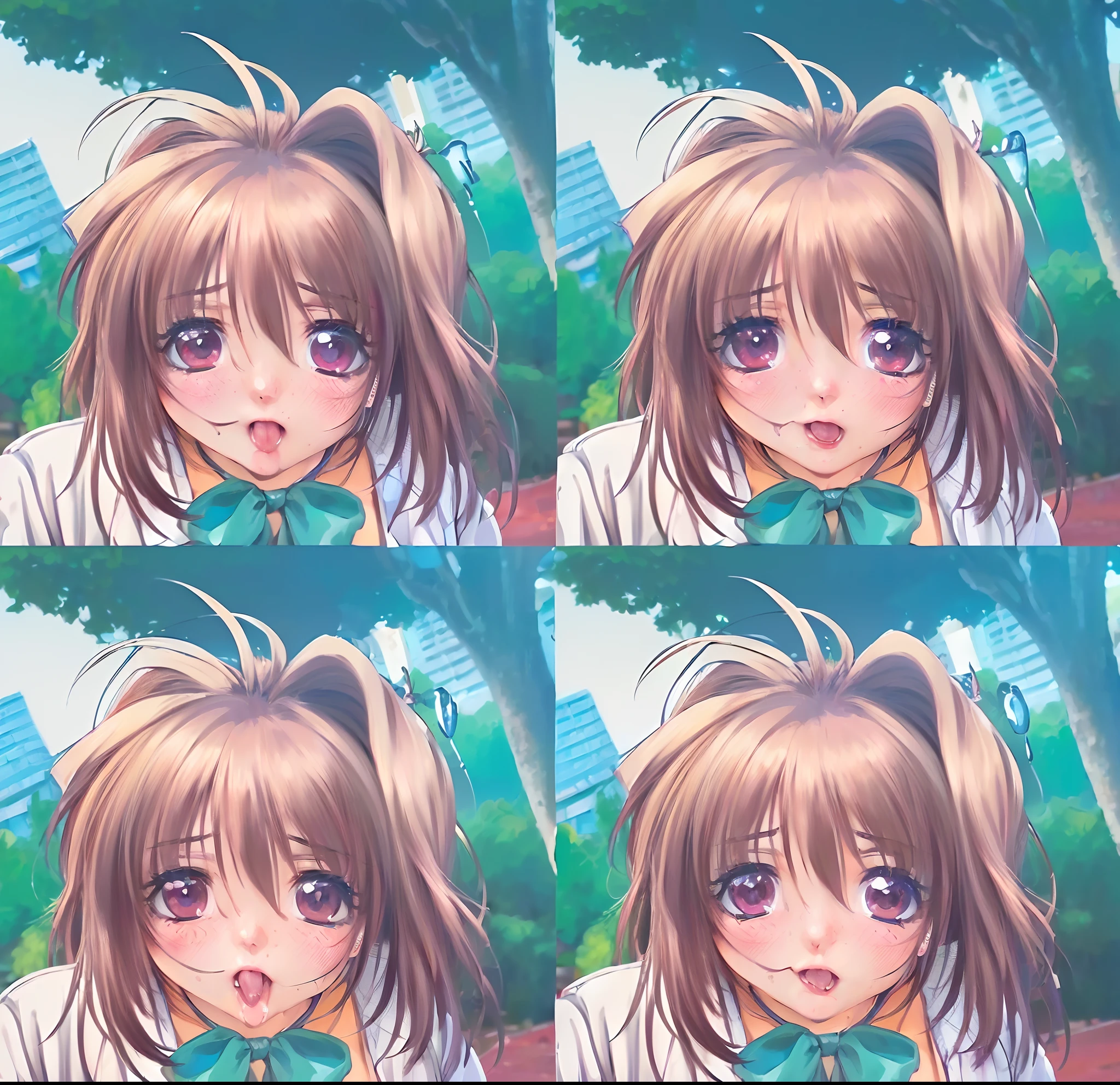 ((blush))) ((( long tongue,))) (((,Ahegao))) (((put out the tongue))) (((pale skin))) (((Light brown bob hair,))), ,(((top-quality,ultra-detailliert,masterpiece,realisitic,Photo Real,))) ((Cute 12Year old girl)) ((Best Quality)) ,((Raw photo)),(8K),( A Japanese Lady) (((fullnude))),(Open mouth)、) 1girl in