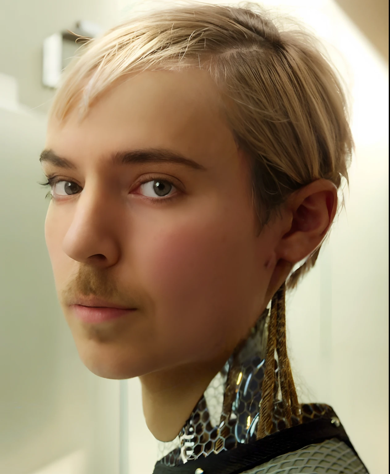 imagem frontal, 1 / 4 headshot, 1 / 2 headshot, full head of hair, franja de cabelo hipster, short hair on top of his head, Foto reduzida, apenas algumas franjas, cabelo, apenas testa, reduzido, cabelo de