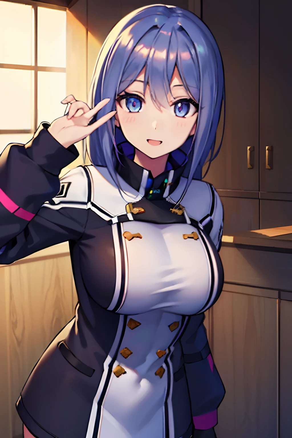 Etra_Concerning,独奏,1girl in,looking at the viewers, BREAK (masutepiece:1.2), Best Quality, High resolution, Unity 8k壁纸, (Illustration:0.8), (Beautiful detailed eyes:1.6), extra detailed face, Perfect Lighting, extremely details CG, (Perfect hands, Perfect Anatomy)、A smile、cowboy  shot、